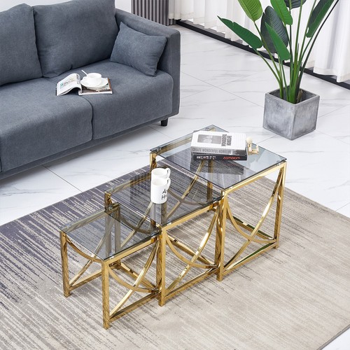 Nest coffee tables set 3 - coffee, 2/3