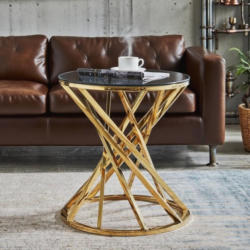 Round coffee table and side - coffee,