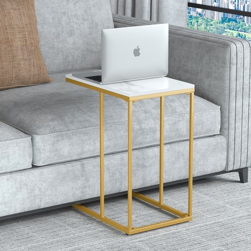 Sofa side table gold - side, with