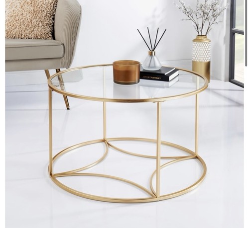 Gold round coffee - round, with
