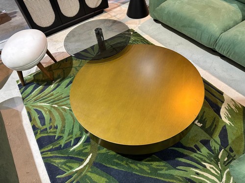 Gold nesting coffee table - nesting,