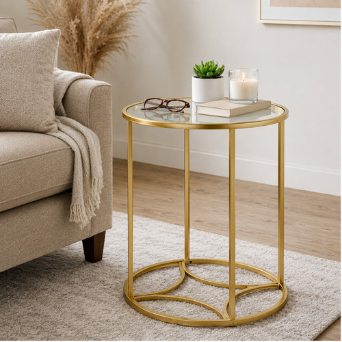 Gold round coffee - round,