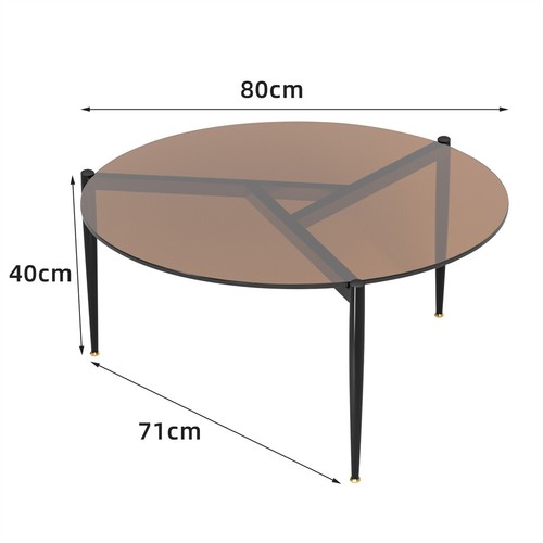 Clear round tempered glass - round,