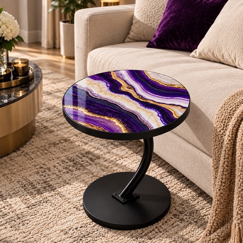 Luxury round purple gold - purple, &