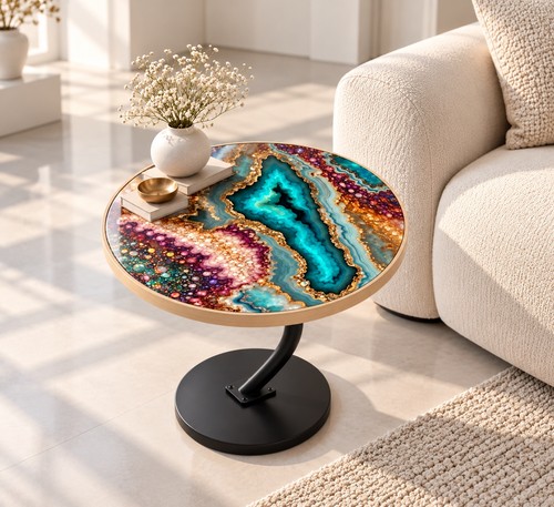 Luxury round turquoise - round, &