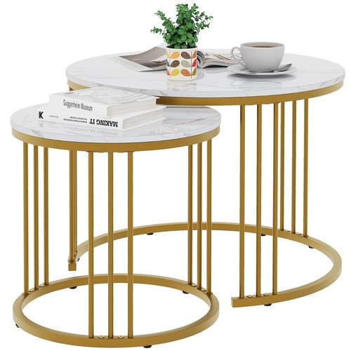 Round coffee tables set - tables,, 2