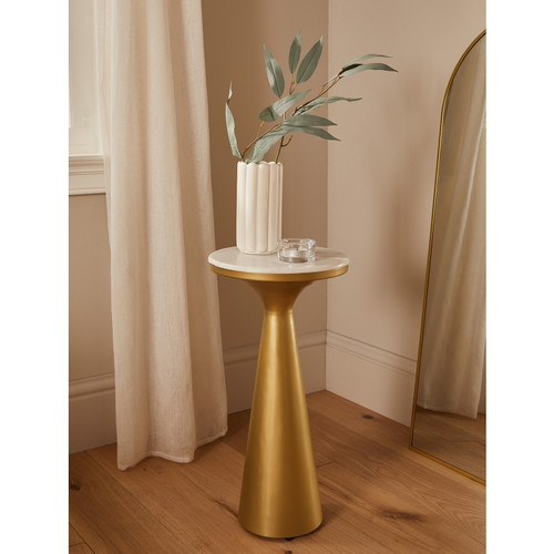 Gold metal side table - gold,