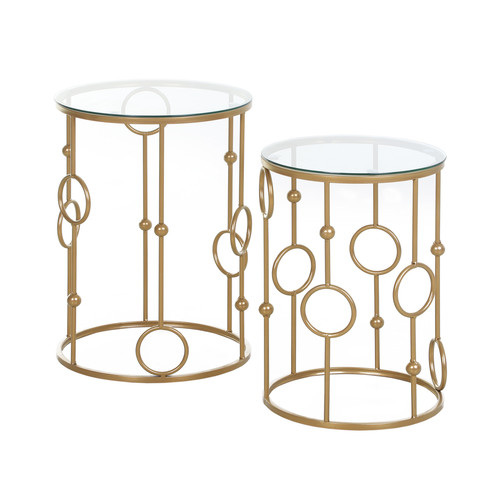 Homcom set gold - gold, nesting