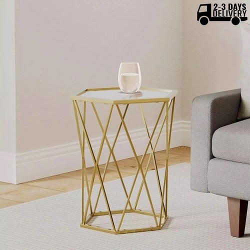 Hexagon side table with - side,
