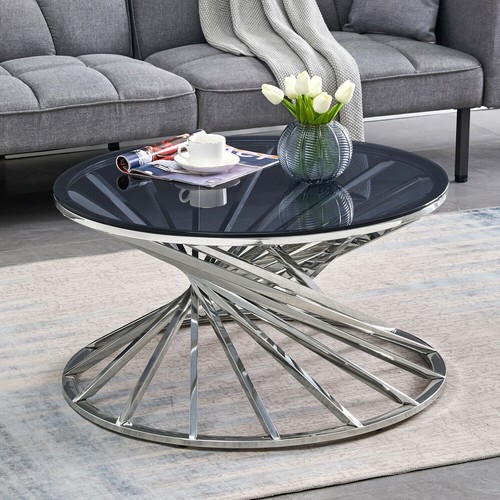 Round coffee table and - round, side