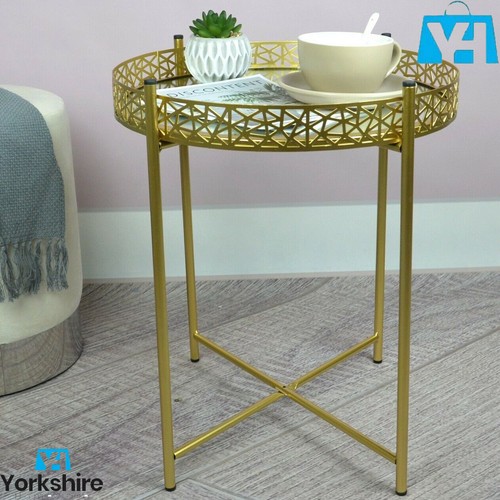 Round side coffee table - side,