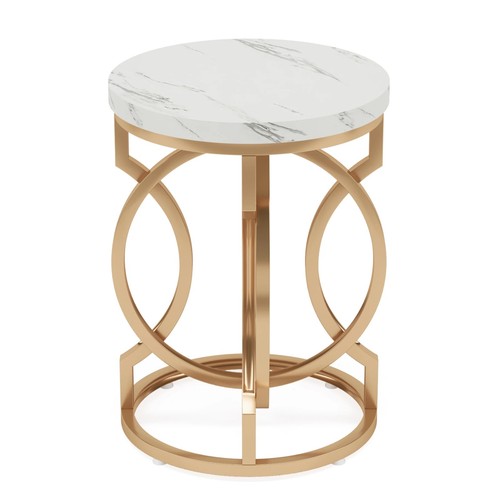 Tier white marble side - 2-tier,