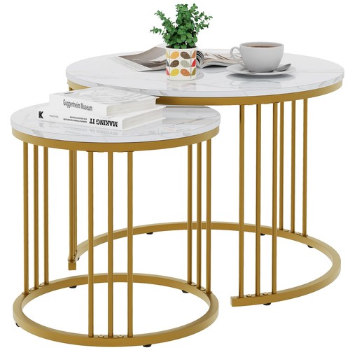 Round coffee tables set - tables,,