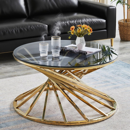 Round coffee table - round,