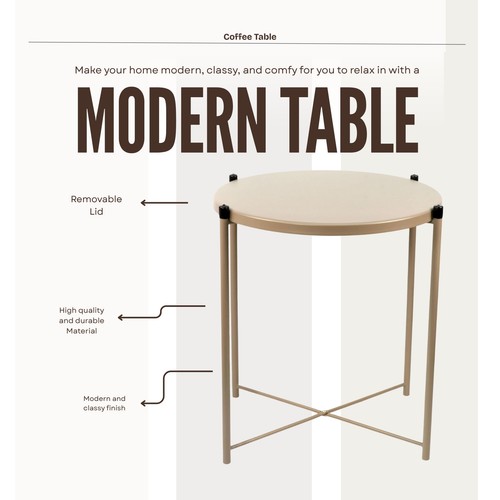 Coffee table round side - coffee, stand