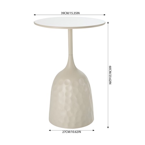 Metal round sofa - round, side