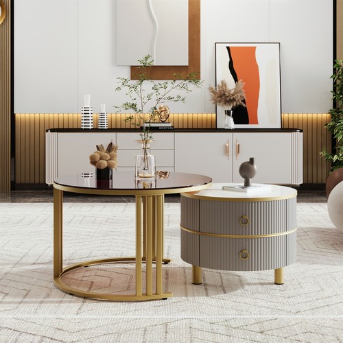 Round nest coffee - coffee, tables